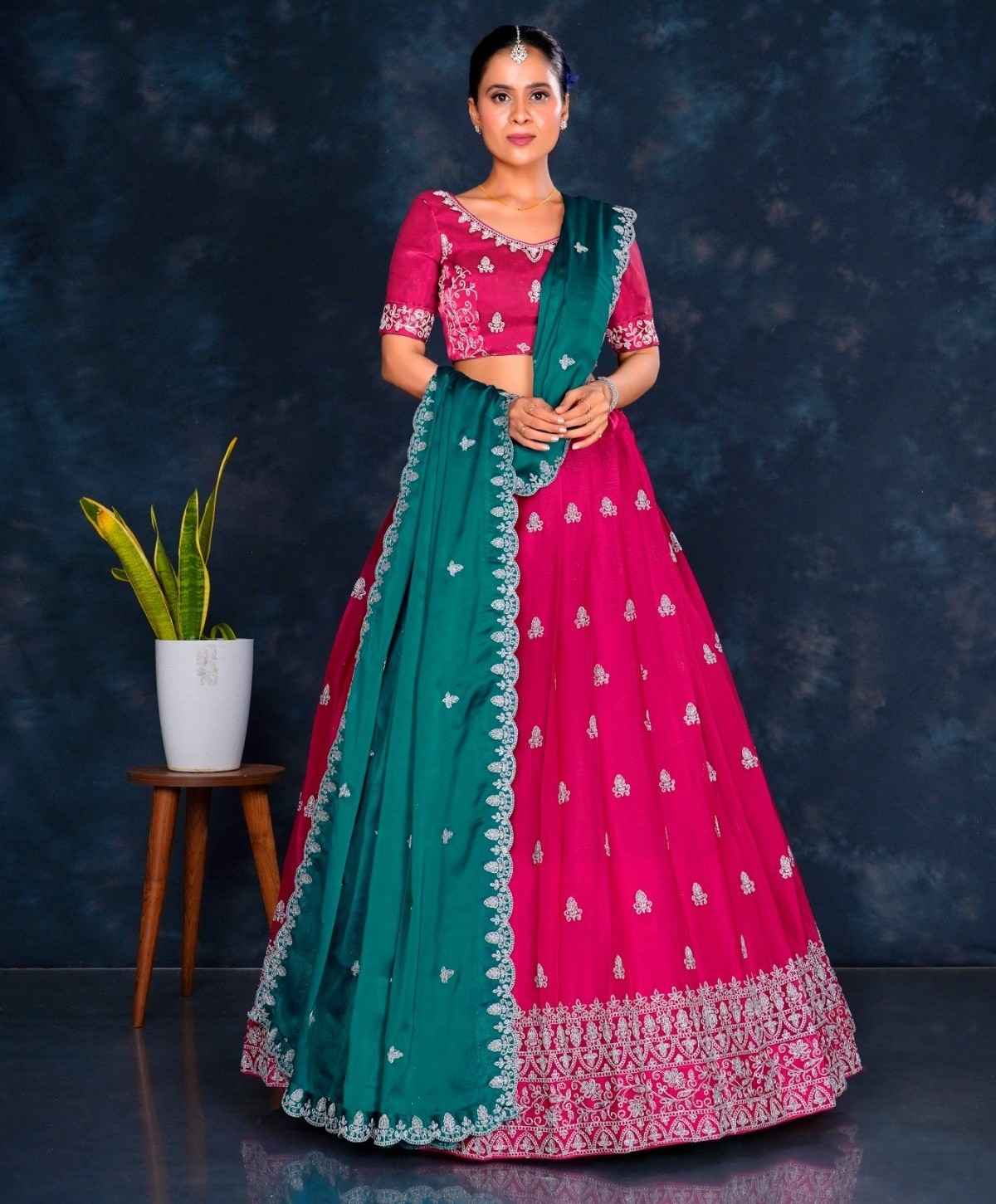 Heavy Stone Work Bridal Lehenga